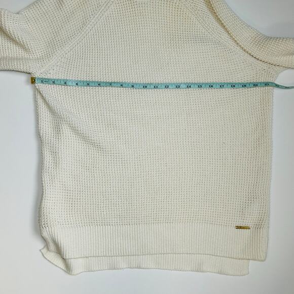 Michael Kors Knit Sweater Turtleneck Off White Chunky Warm Long Sleeve Medium - Picture 3 of 7